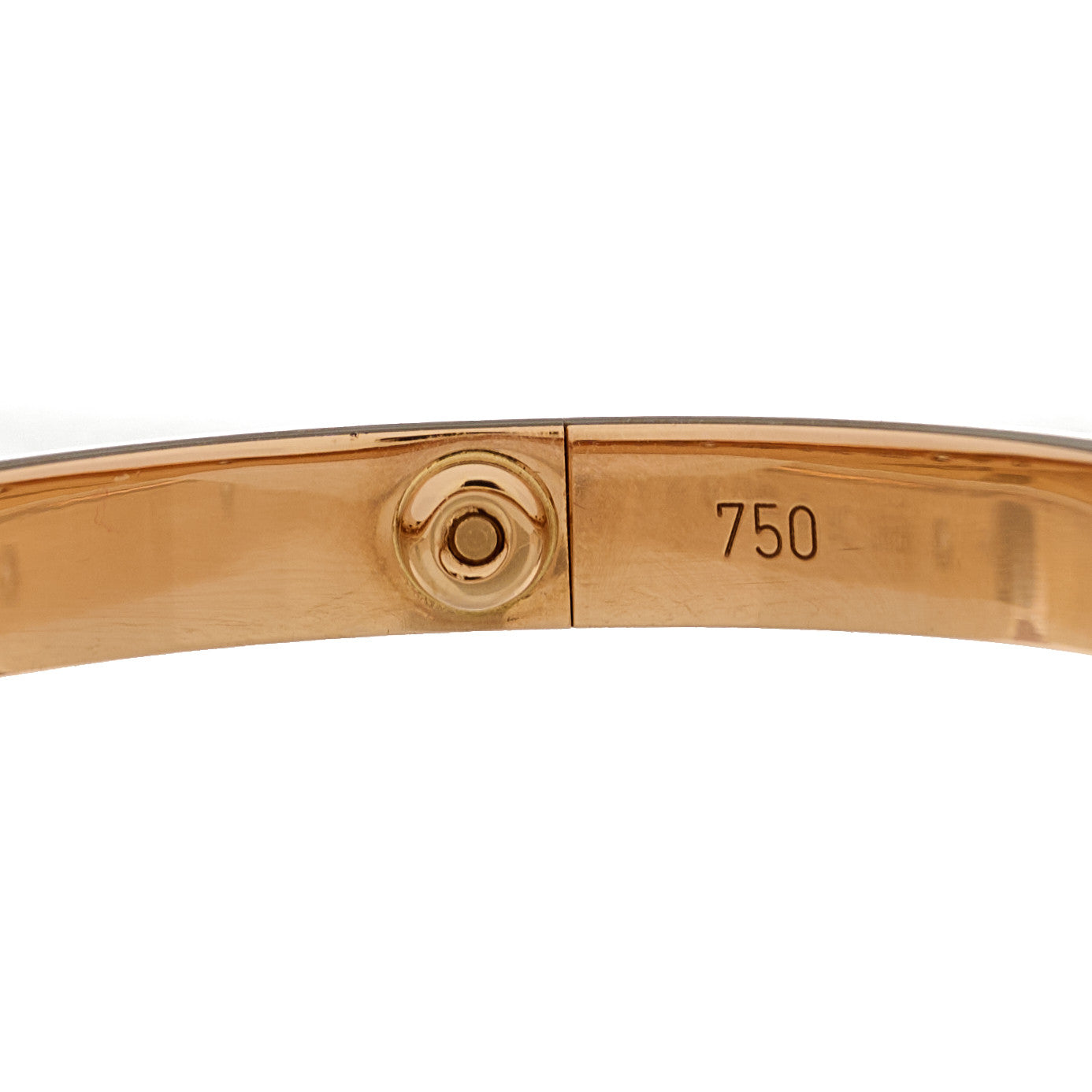 Cartier 18K Pink Gold 4 Diamond LOVE Bracelet 17 5 of 8