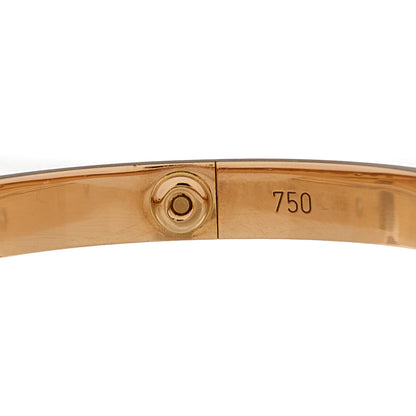 Cartier 18K Pink Gold 4 Diamond LOVE Bracelet 17 5 of 8