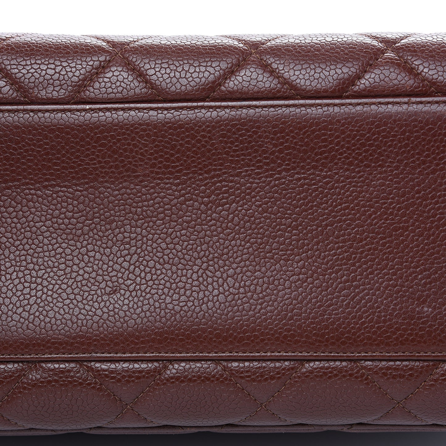 Caviar Quilted Jumbo Kelly Flap Brown