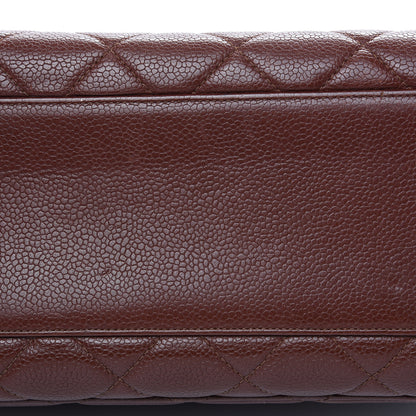 Chanel Caviar Quilted Jumbo Kelly Flap Brown 15 of 16