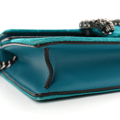 Gucci Velvet Super Mini Dionysus Shoulder Bag Pavone Cyan 8 of 10