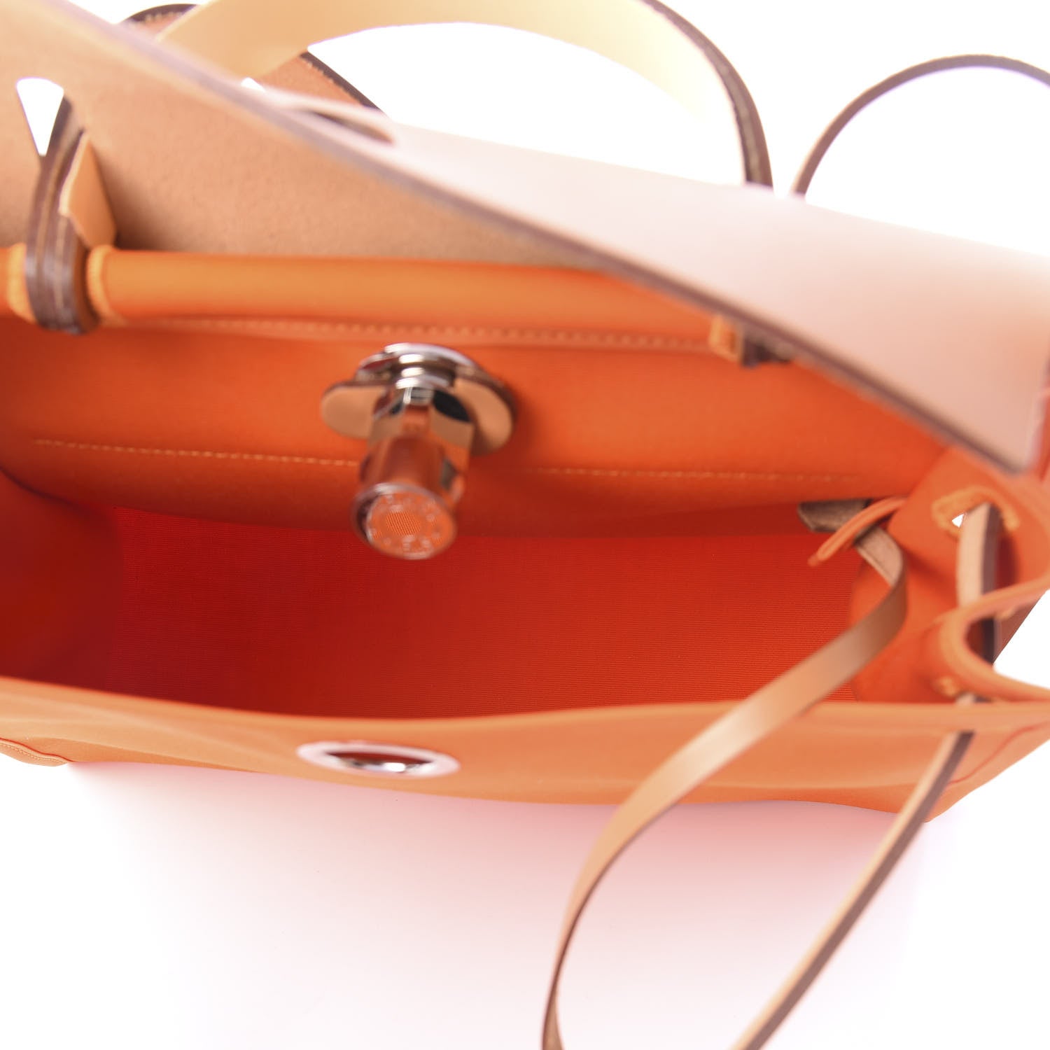 Hermes Vache Hunter Toile Herbag Zip 31 PM Orange 5 of 9