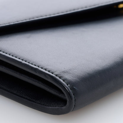 Alexander McQueen Smooth Calfskin Spider Skull Envelope Clutch Wallet Black 7 of 8