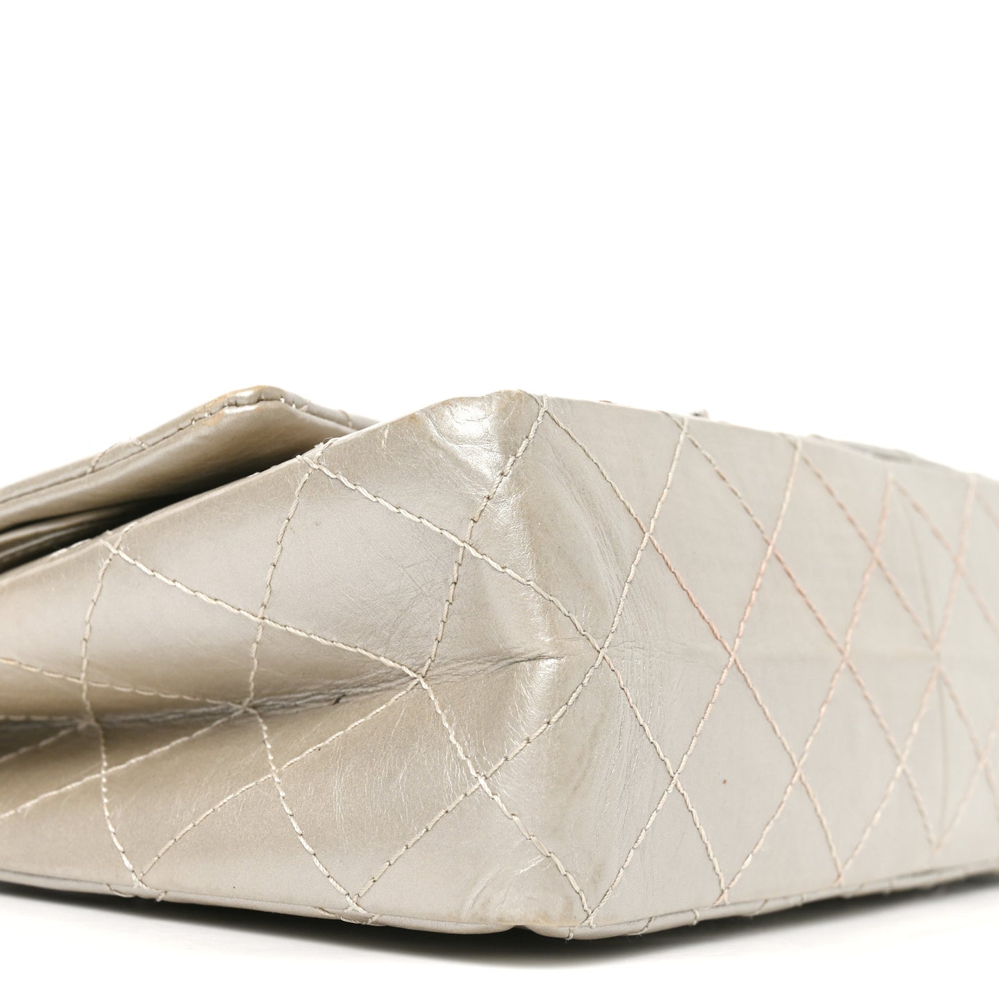 Metallic Aged Calfskin Quilted 2.55 Reissue 226 Flap Silver