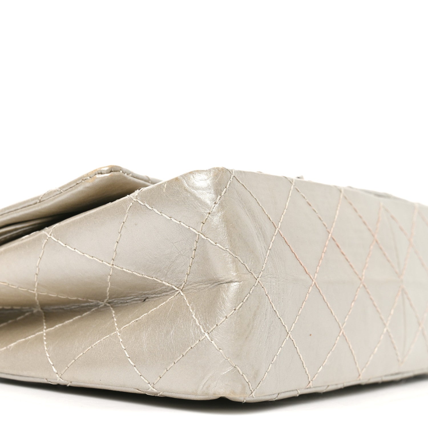 Chanel Metallic Aged Calfskin Quilted 2.55 Reissue 226 Flap Silver 9 of 10