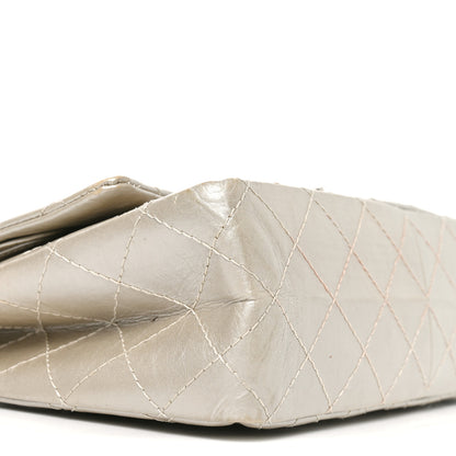 Chanel Metallic Aged Calfskin Quilted 2.55 Reissue 226 Flap Silver 9 of 10