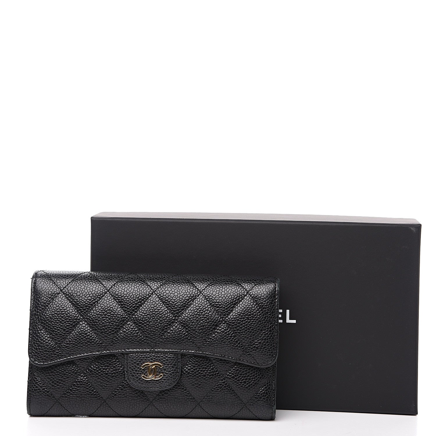 Chanel Caviar Quilted Large Flap Wallet Black 14 of 14