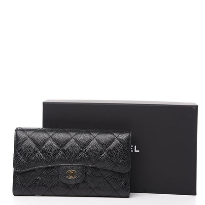 Chanel Caviar Quilted Large Flap Wallet Black 14 of 14