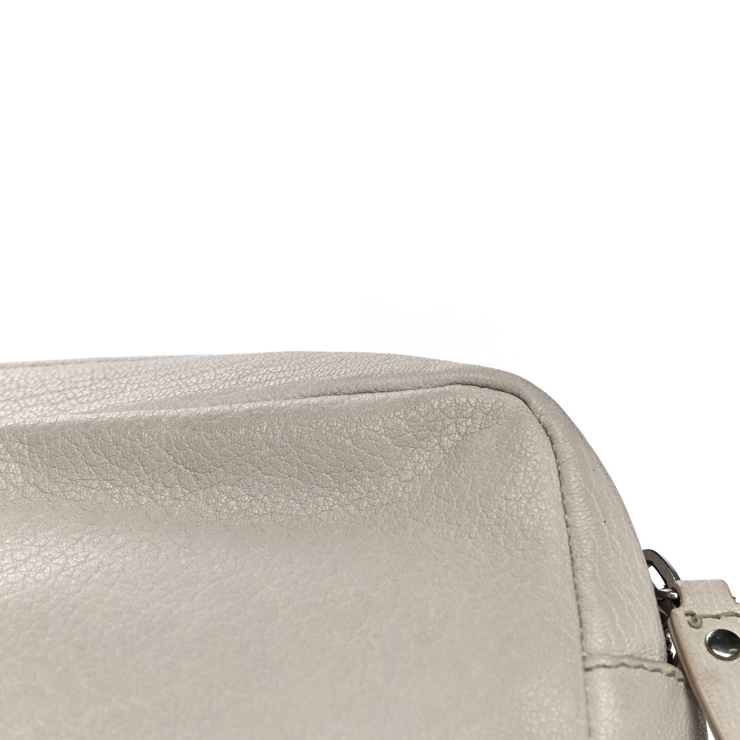 Lambskin Monogram Small Lou Camera Bag White