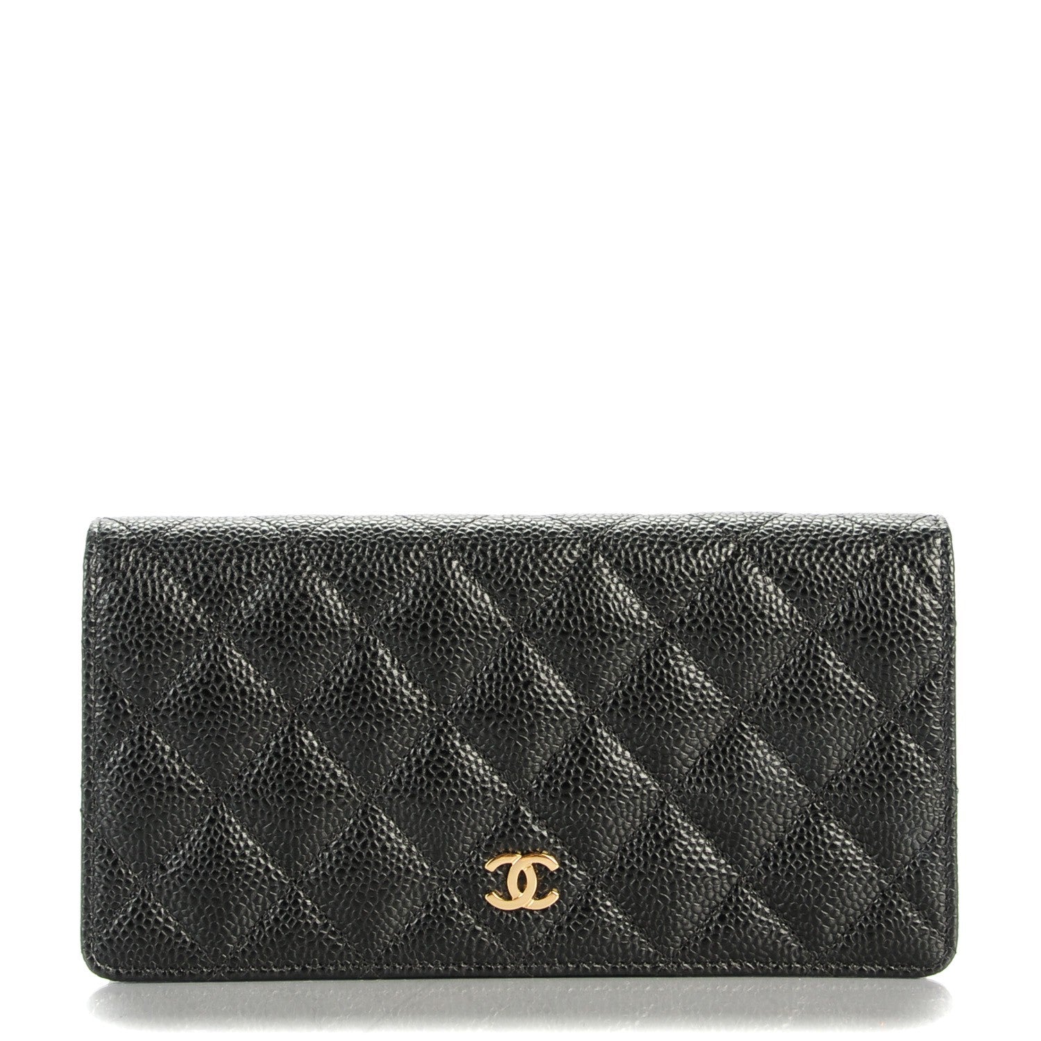 Chanel Caviar Quilted Yen Wallet Black 1 of 8
