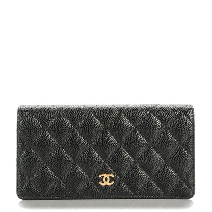 Chanel Caviar Quilted Yen Wallet Black 1 of 8