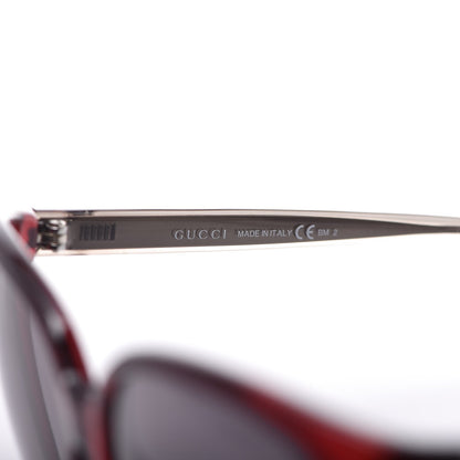 Gucci Square Frame Oversized Sunglasses GG3696/S Red 6 of 7
