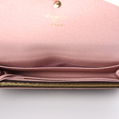 Louis Vuitton Damier Ebene Caissa Wallet Rose Ballerine 6 of 11