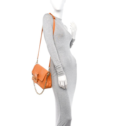 Louis Vuitton Smooth Calfskin Dauphine MM Orange 3 of 10