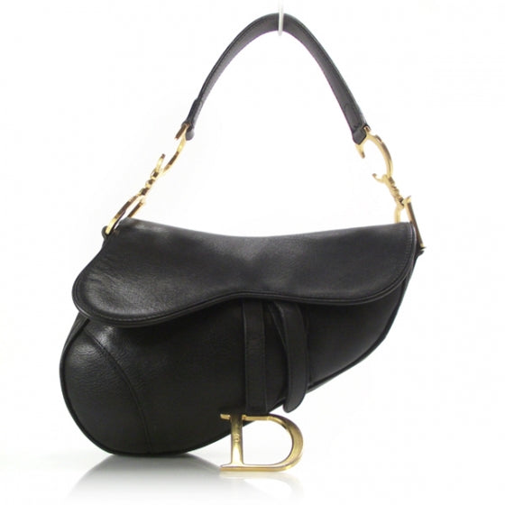 Christian Dior Leather Saddle Bag Black 1 of 11