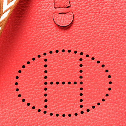 Hermes Taurillon Clemence Zigzag Sangle Evelyne TPM Rose Texas 2 of 10