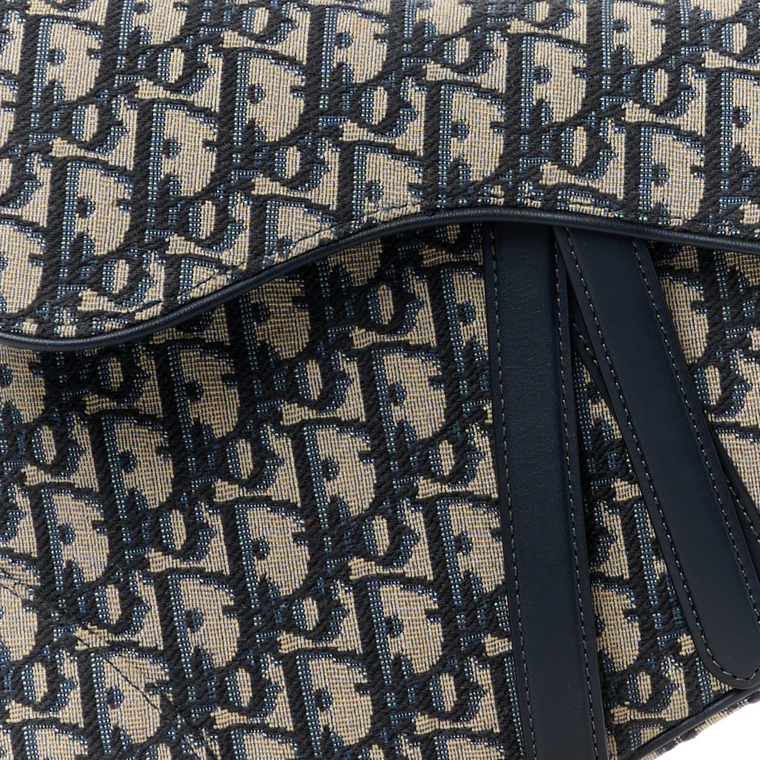Christian Dior Oblique Saddle Bag Blue 8 of 11