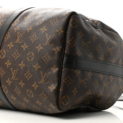 Louis Vuitton Monogram Macassar Keepall Bandouliere 45 10 of 11