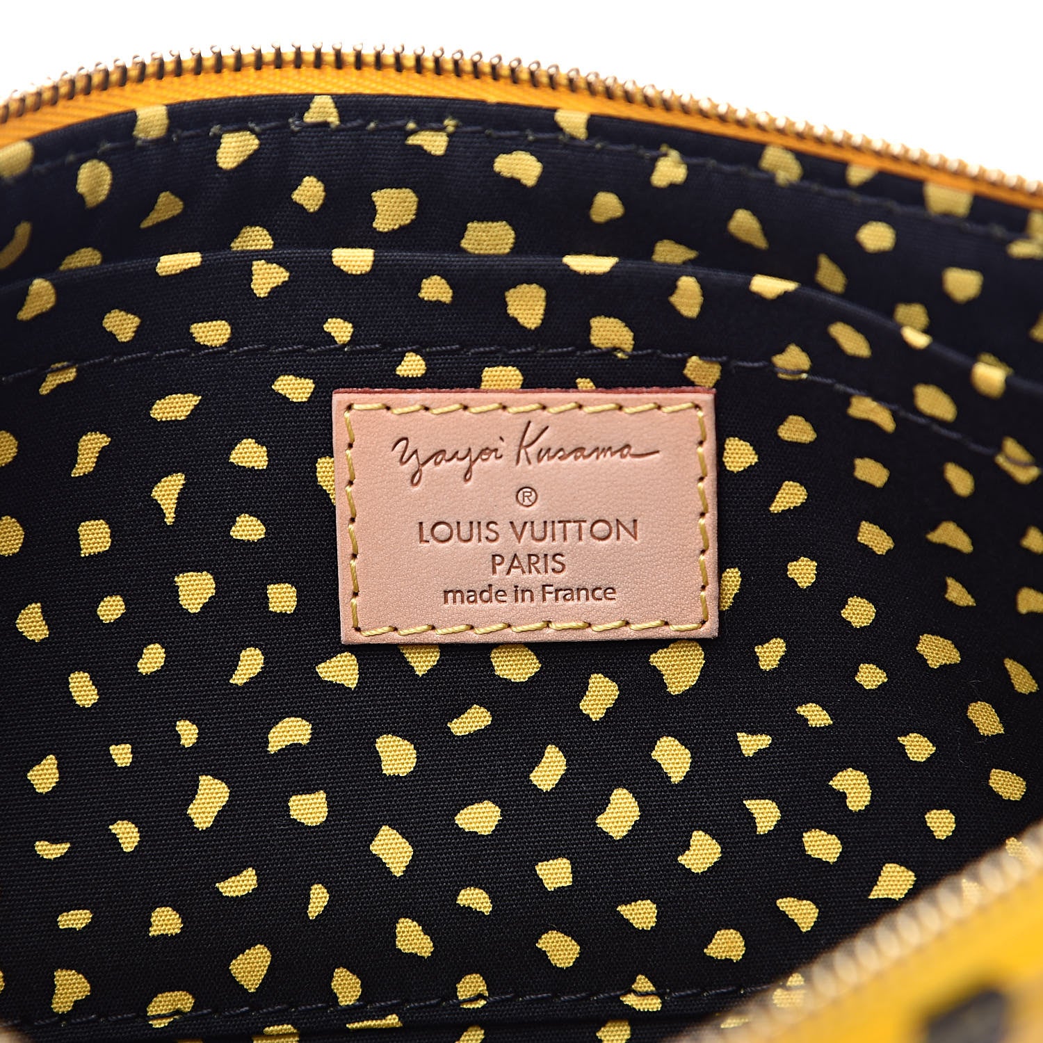 Louis Vuitton Vernis Kusama Infinity Dots Pochette Accessories Yellow 6 of 9