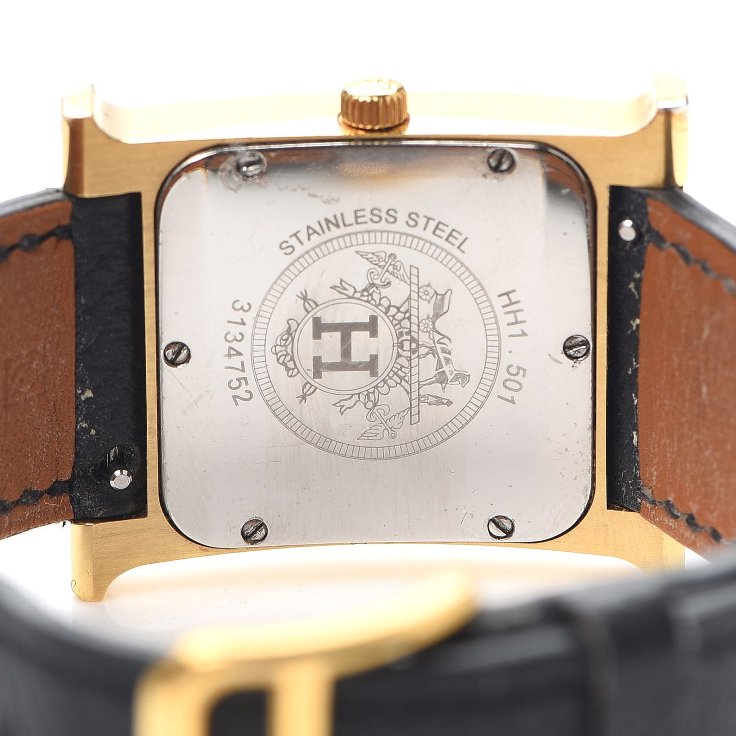 Stainless Steel Epsom 26mm Heure H Hour Quartz Watch Noir