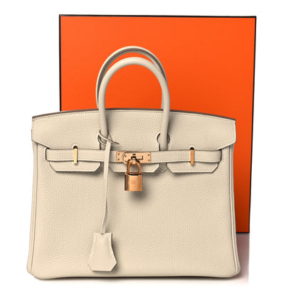 Hermes Togo Birkin 25 Craie 35 of 35