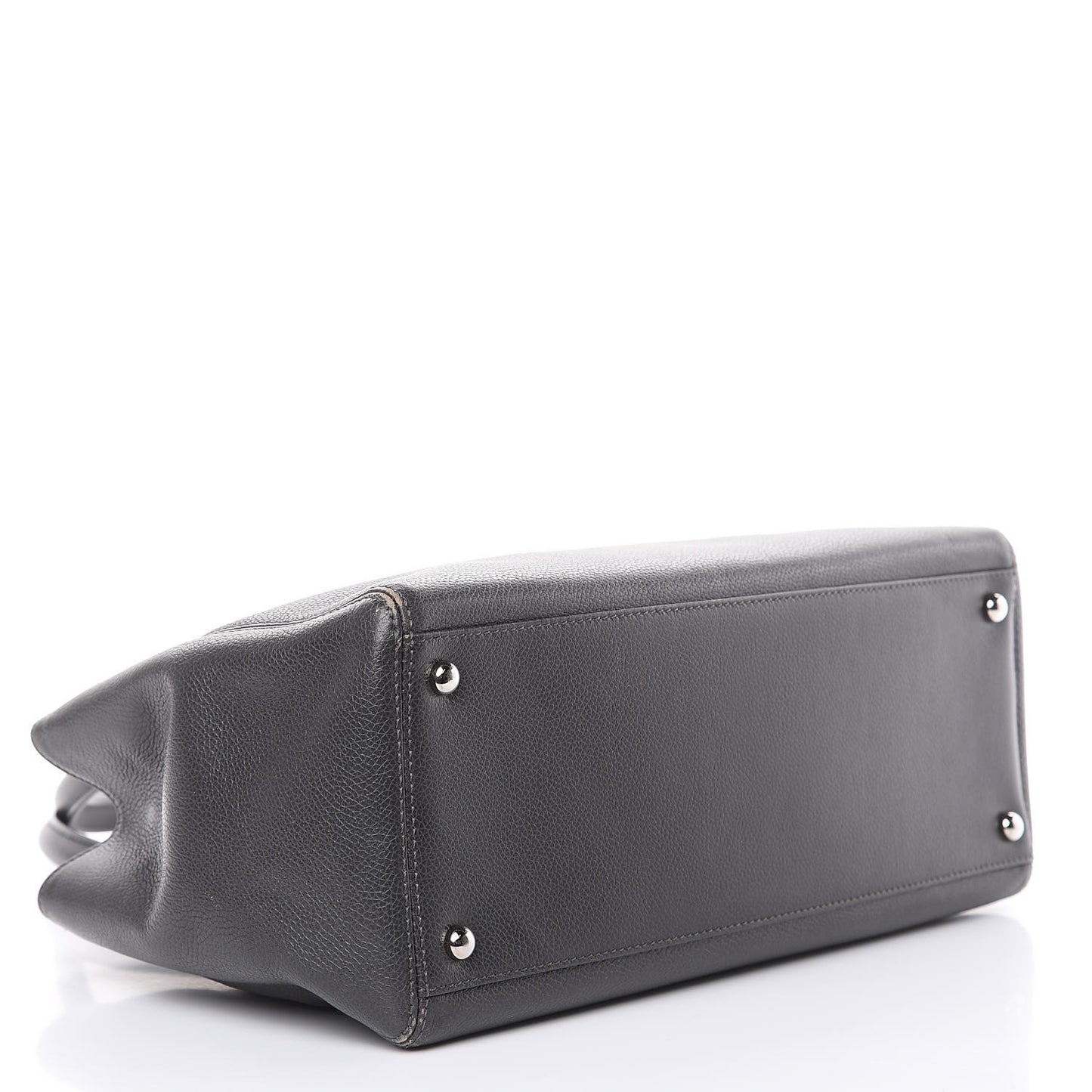 Calfskin Small Cerf Executive Shopper Tote Grey