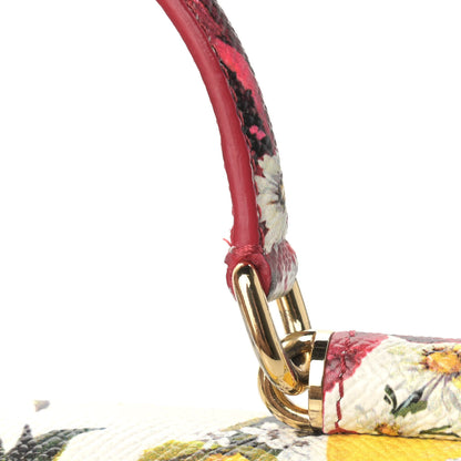 Dolce & Gabbana Lemon Print Mini Miss Sicily Satchel White Multicolor 12 of 16