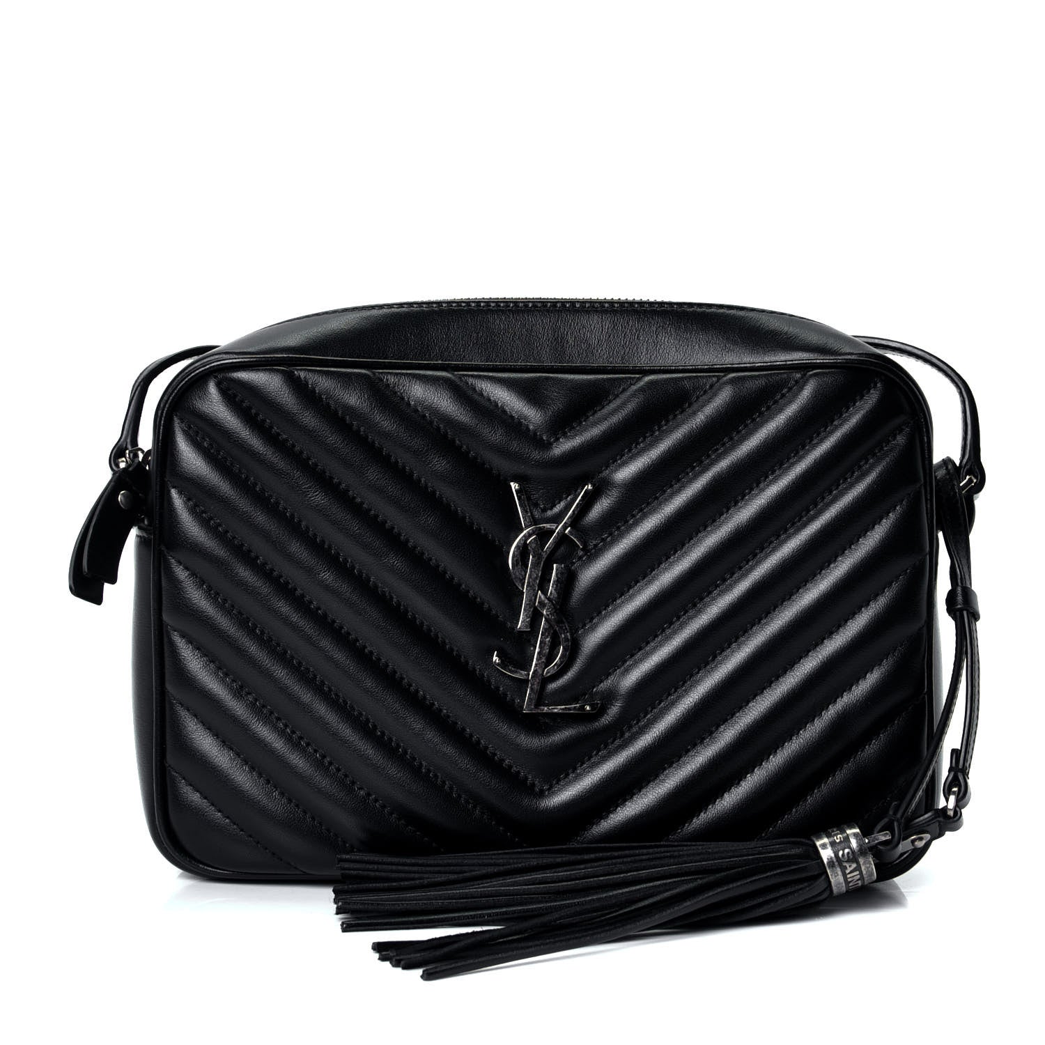 Saint Laurent Calfskin Matelasse Monogram Lou Camera Bag Black 1 of 4