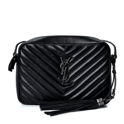 Saint Laurent Calfskin Matelasse Monogram Lou Camera Bag Black 1 of 4