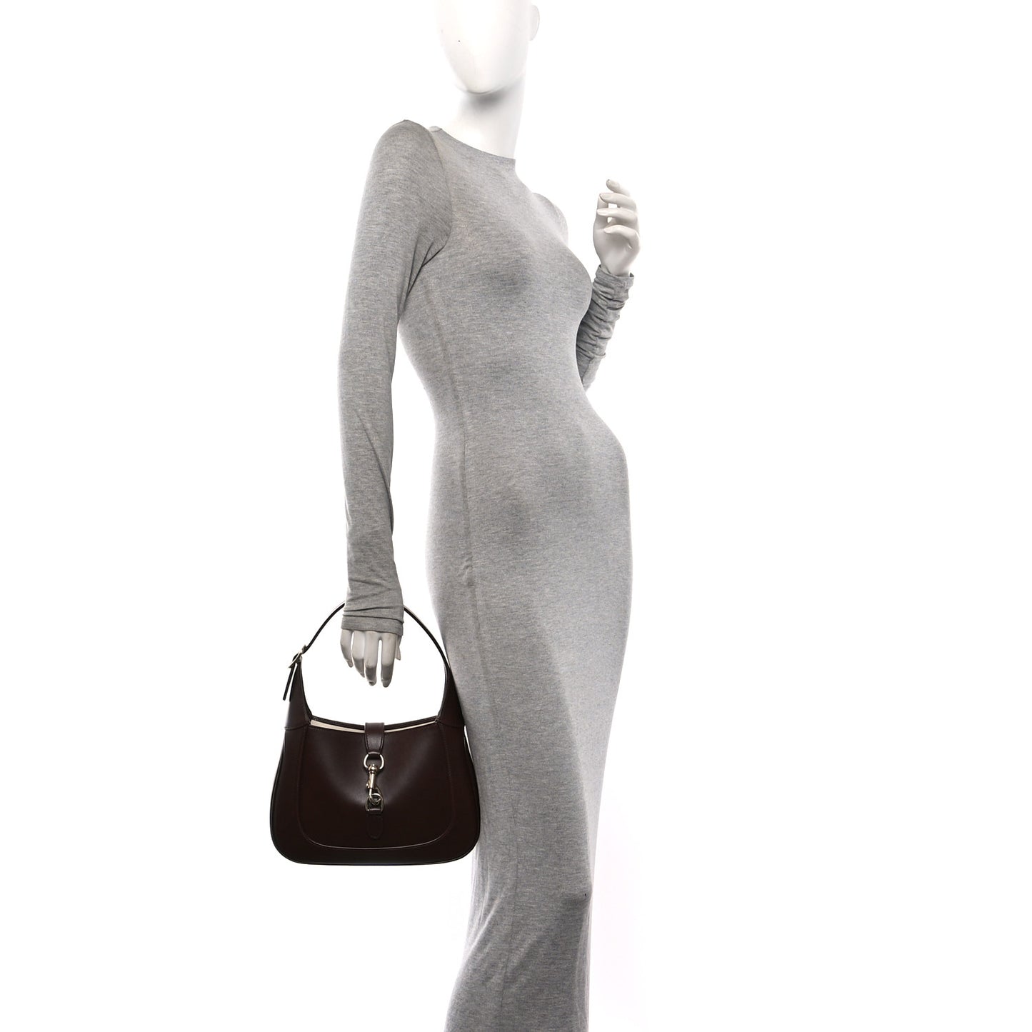Ancora Calfskin Small Jackie Shoulder Bag Sweet Chestnut