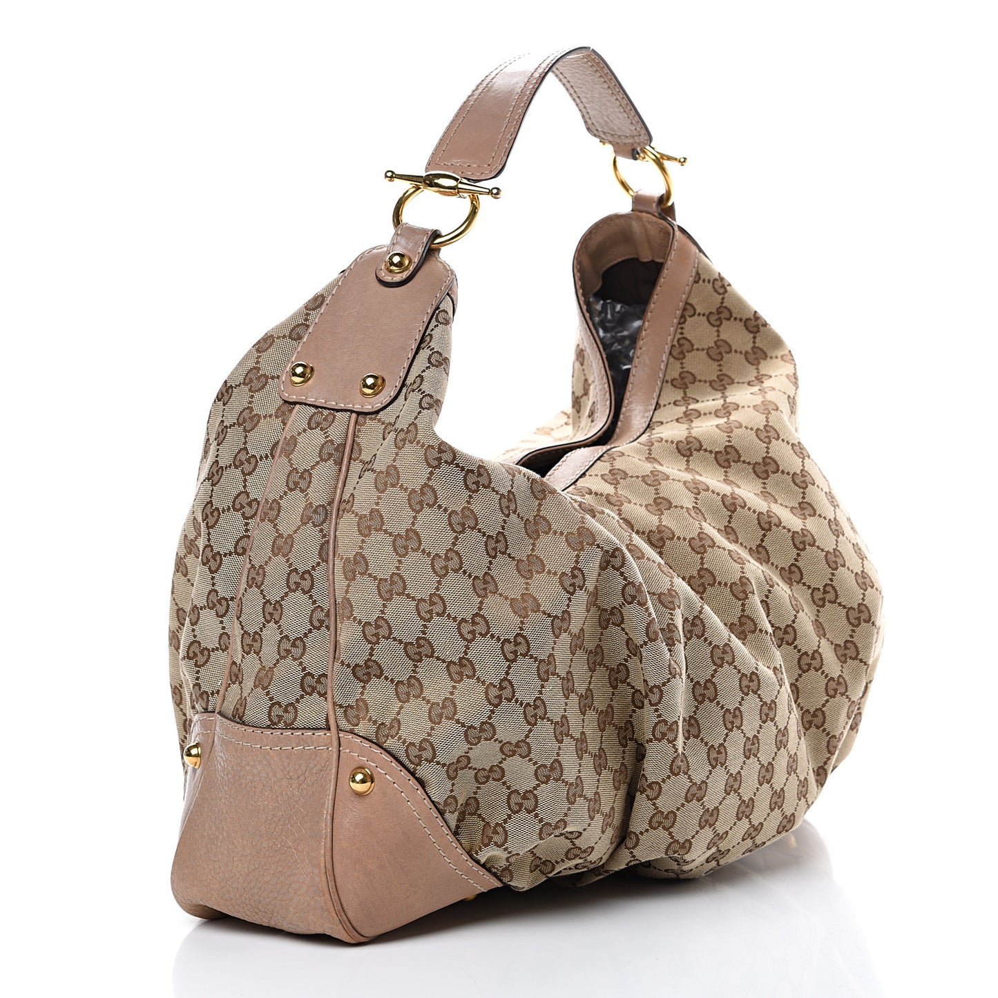 Monogram Large Jockey Hobo Beige