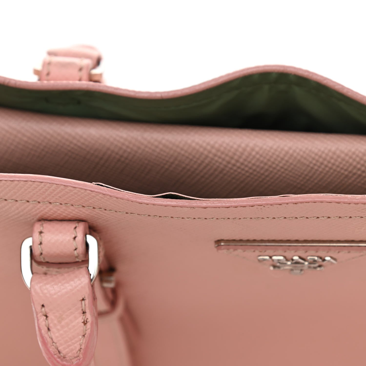 Prada Saffiano Cuir Medium Double Bag Orchidea Acquamarina 13 of 15