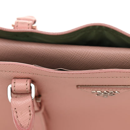 Prada Saffiano Cuir Medium Double Bag Orchidea Acquamarina 13 of 15
