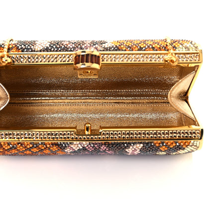Judith Leiber Swarovski Crystal Minaudiere Clutch Gold Multicolor 4 of 8