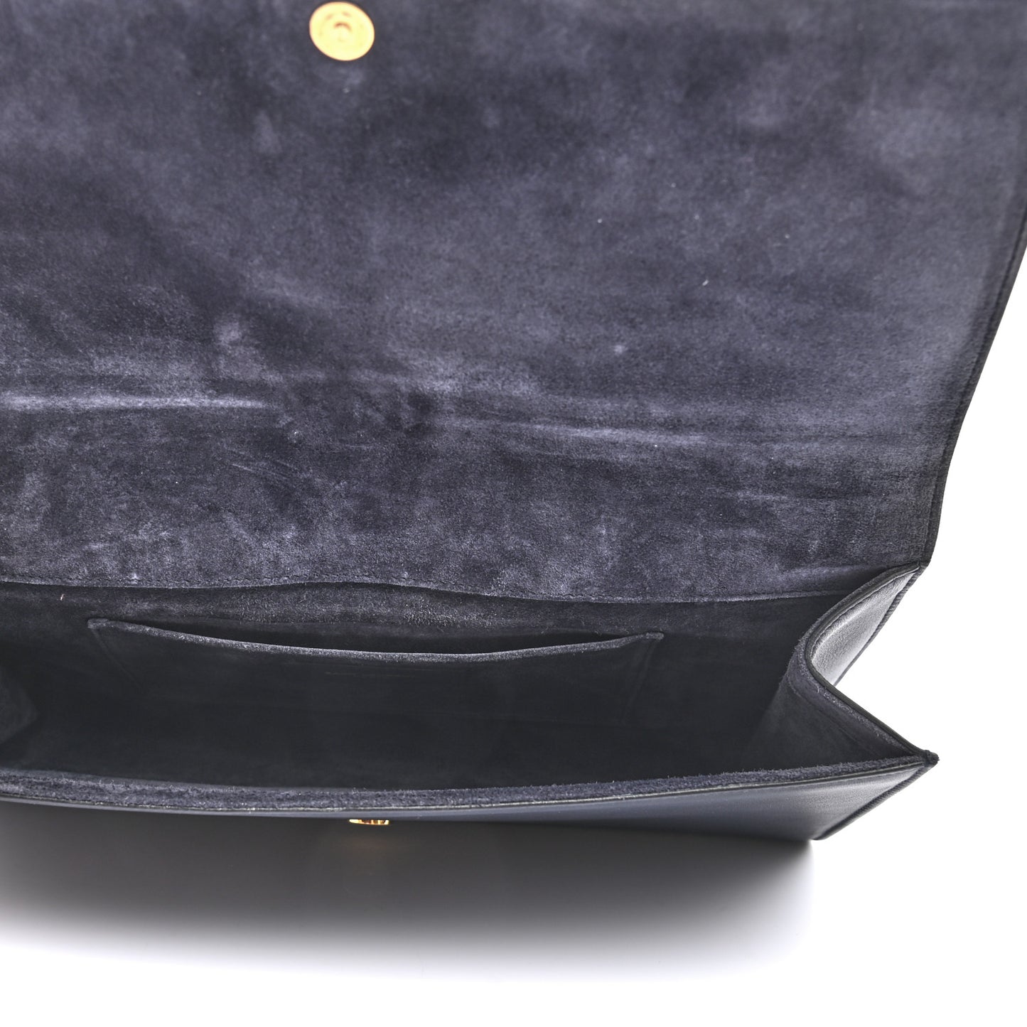 Calfskin Classic Y Ligne Clutch Navy