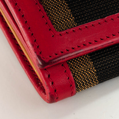 Fendi Pequin Cuoio Vegetale Organizer Continental Wallet Tobacco Rosso Miele 9 of 14