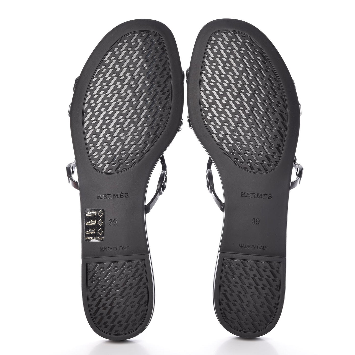 Rubber Chaine d'Ancre Rivage Sandals 39 Black