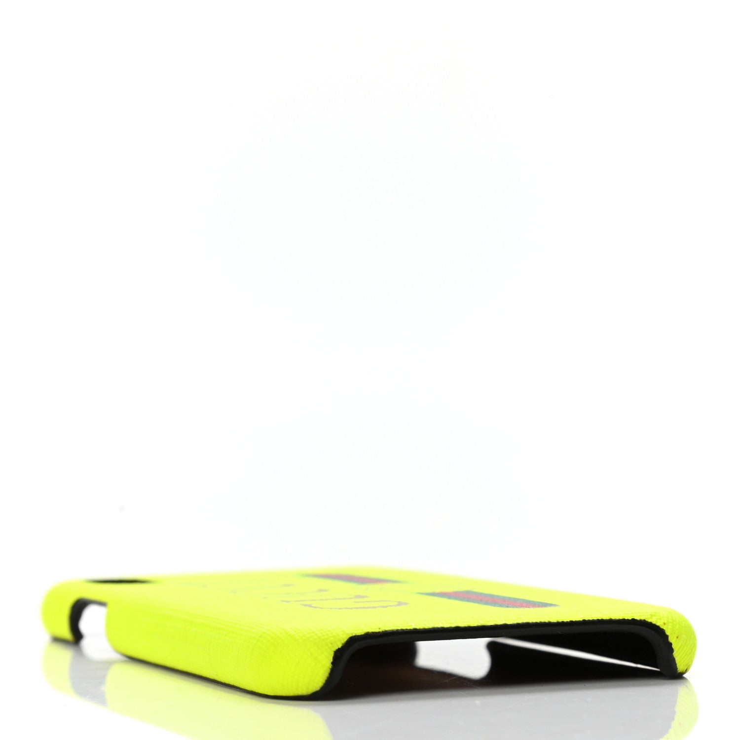 Gucci Rubber Logo iPhone Xs Case Yellow Fluo Green 3 of 4