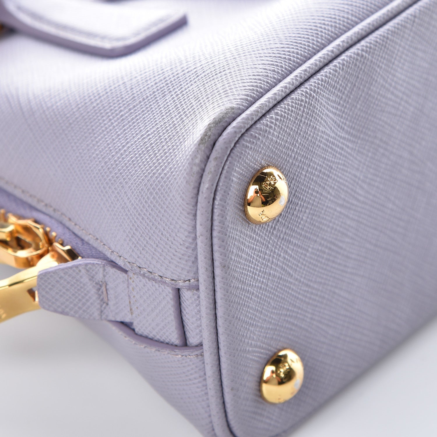 Prada Saffiano Lux Mini Promenade Tote Glicine 8 of 9