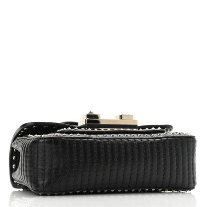 Valentino Garavani Lambskin ZiggyStud Rockstud Convertible Crossbody Belt Bag Black 4 of 10