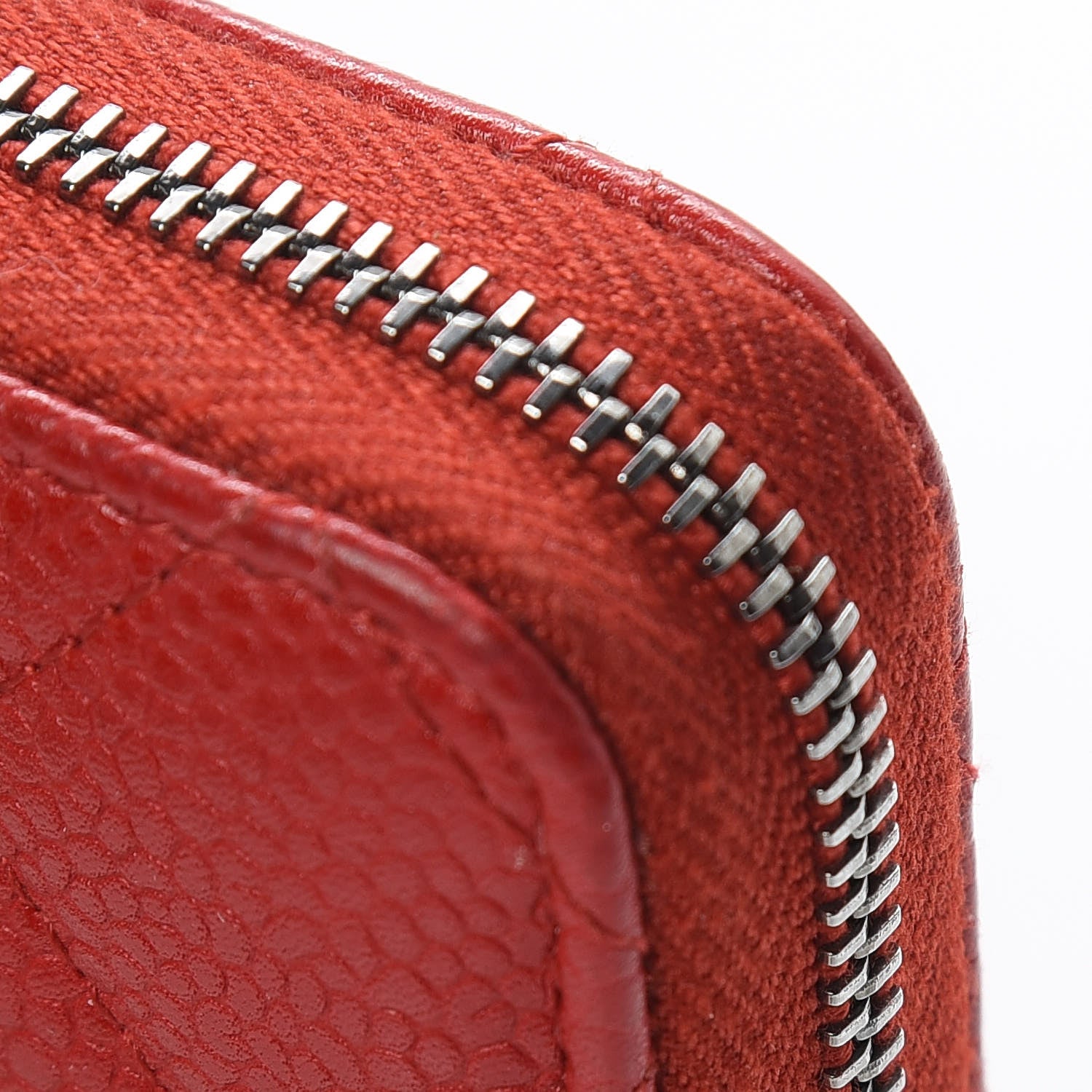 Chanel Caviar Quilted Small Zip Around Wallet Red 9 of 14