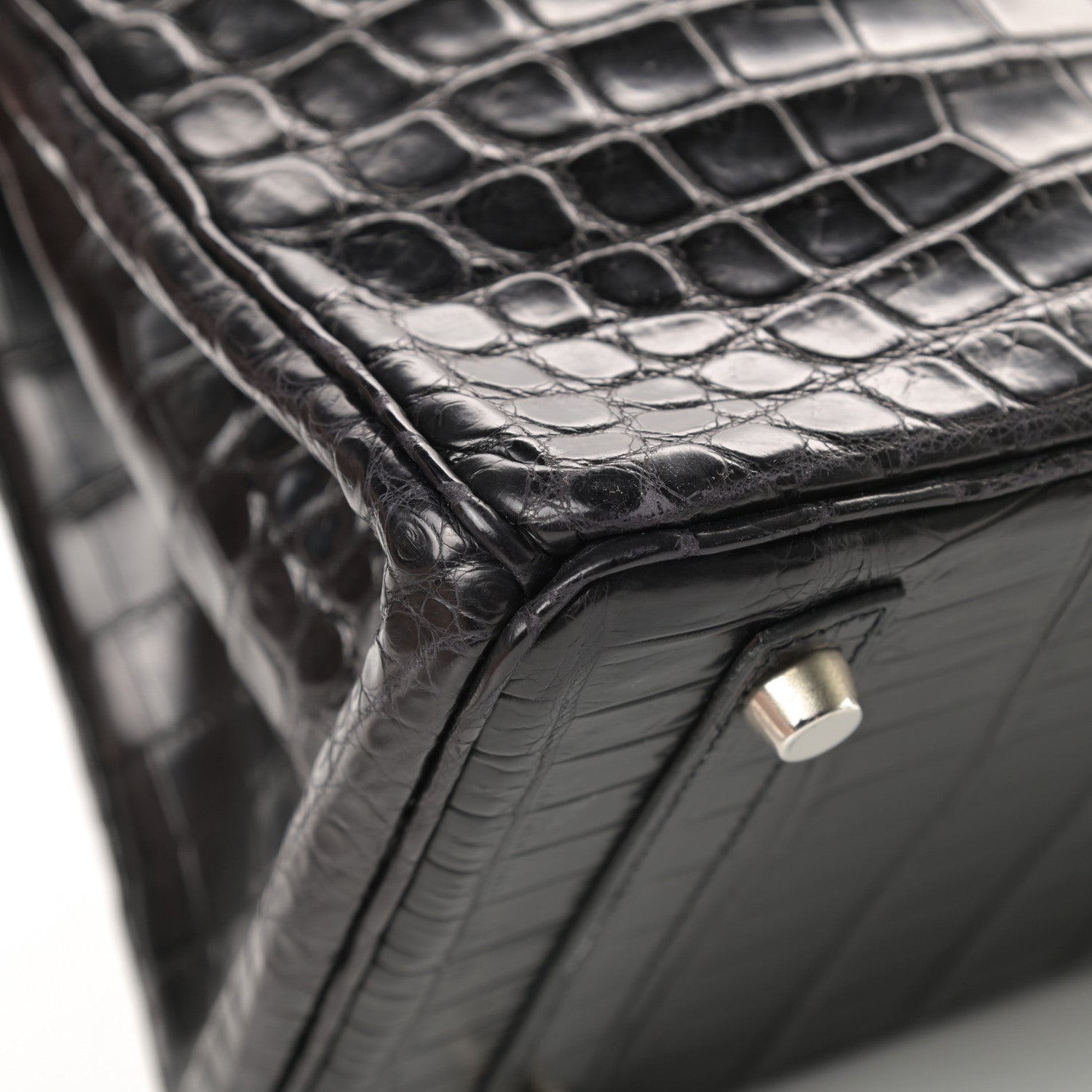 Hermes Matte Niloticus Crocodile Birkin 30 Black 37 of 43