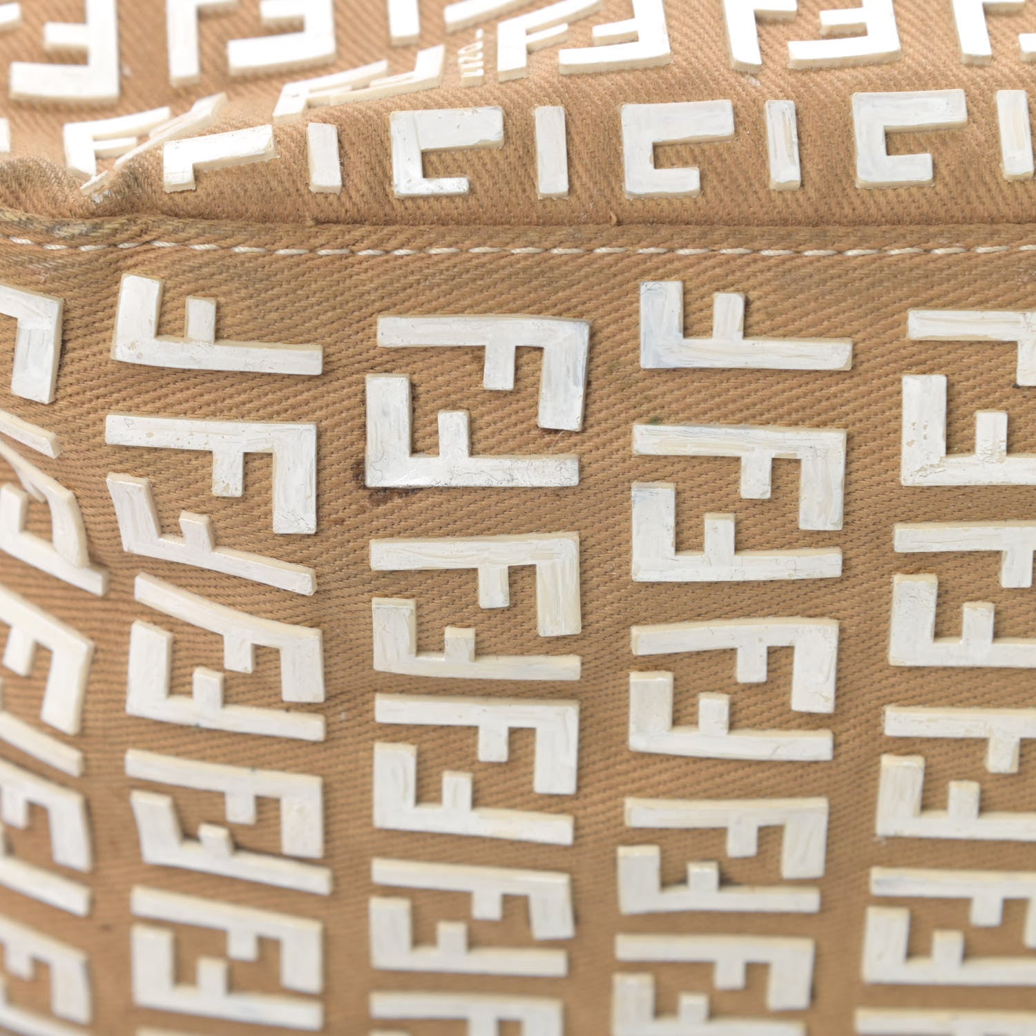 Fendi Zucchino Embellished Mini Mama Baguette Beige 13 of 21