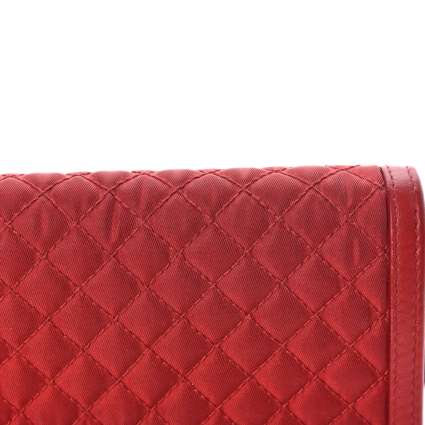 Tessuto Quilted Mini Crossbody Wallet Fuoco