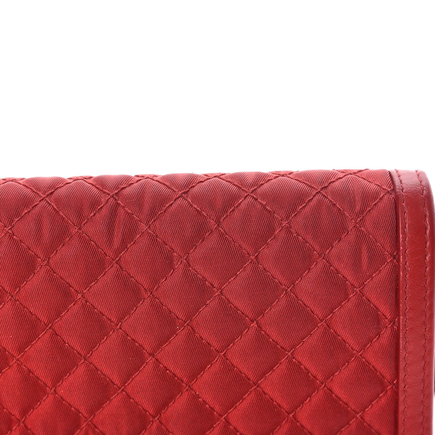 Prada Tessuto Quilted Mini Crossbody Wallet Fuoco 11 of 14