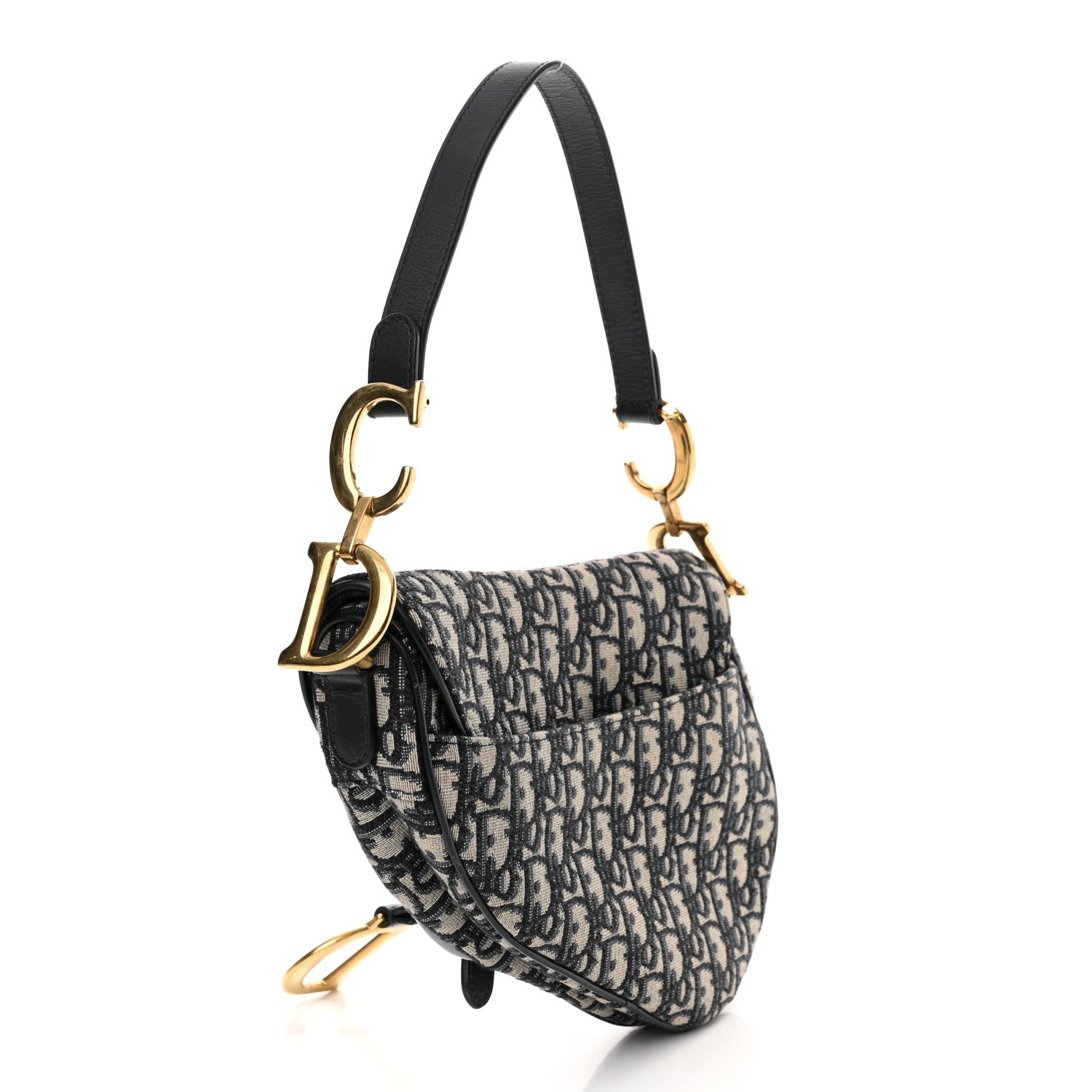 Christian Dior Oblique Saddle Bag Blue 3 of 12