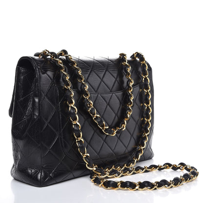 Chanel Lambskin Quilted Jumbo Single Flap Black 3 of 14