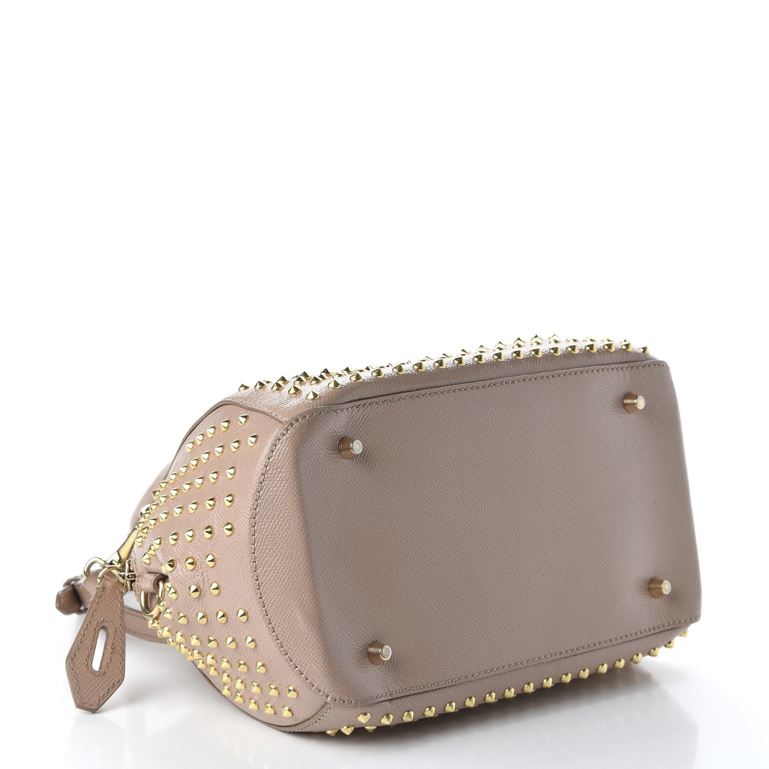 Burberry Patent Calfskin Studded Small Blaze Bowler Bag Oyster Pink 4 of 11