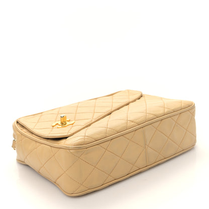 Chanel Lambskin Quilted Tassel Flap Camera Case Beige 4 of 10