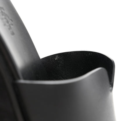 Hermes Calfskin Suede Eze 30 Sandals 37 Black 10 of 10